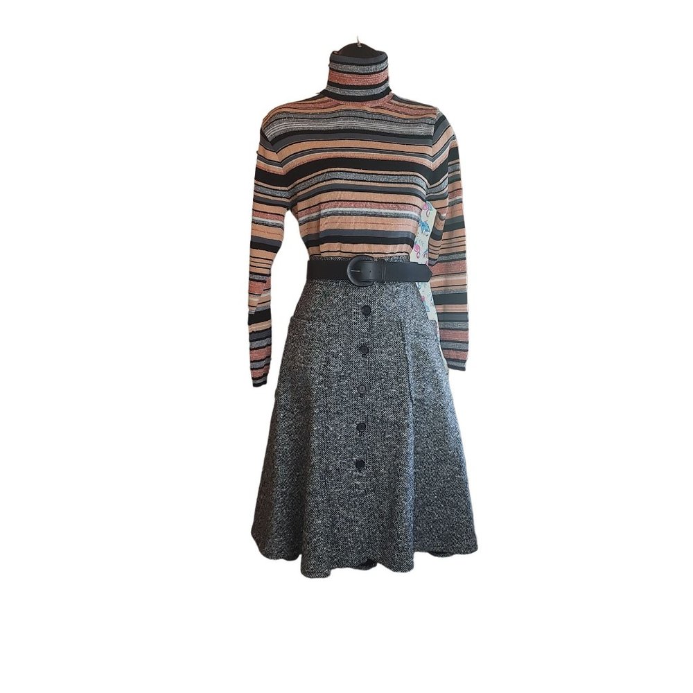 1970's Marbled Button Front Prestige Skirt